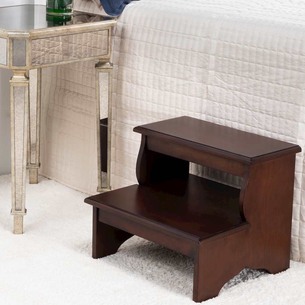Melrose Praline Step Stool, Dark Brown