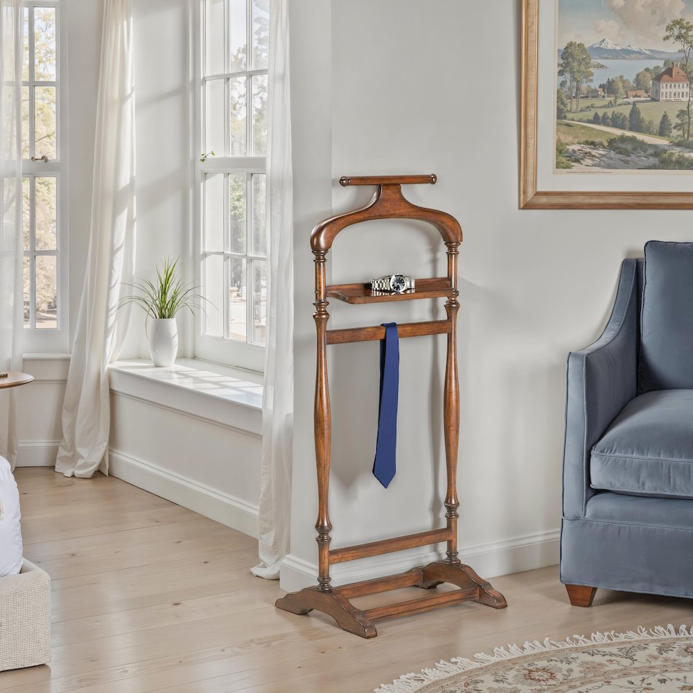 Judson Valet Stand, Dark Brown