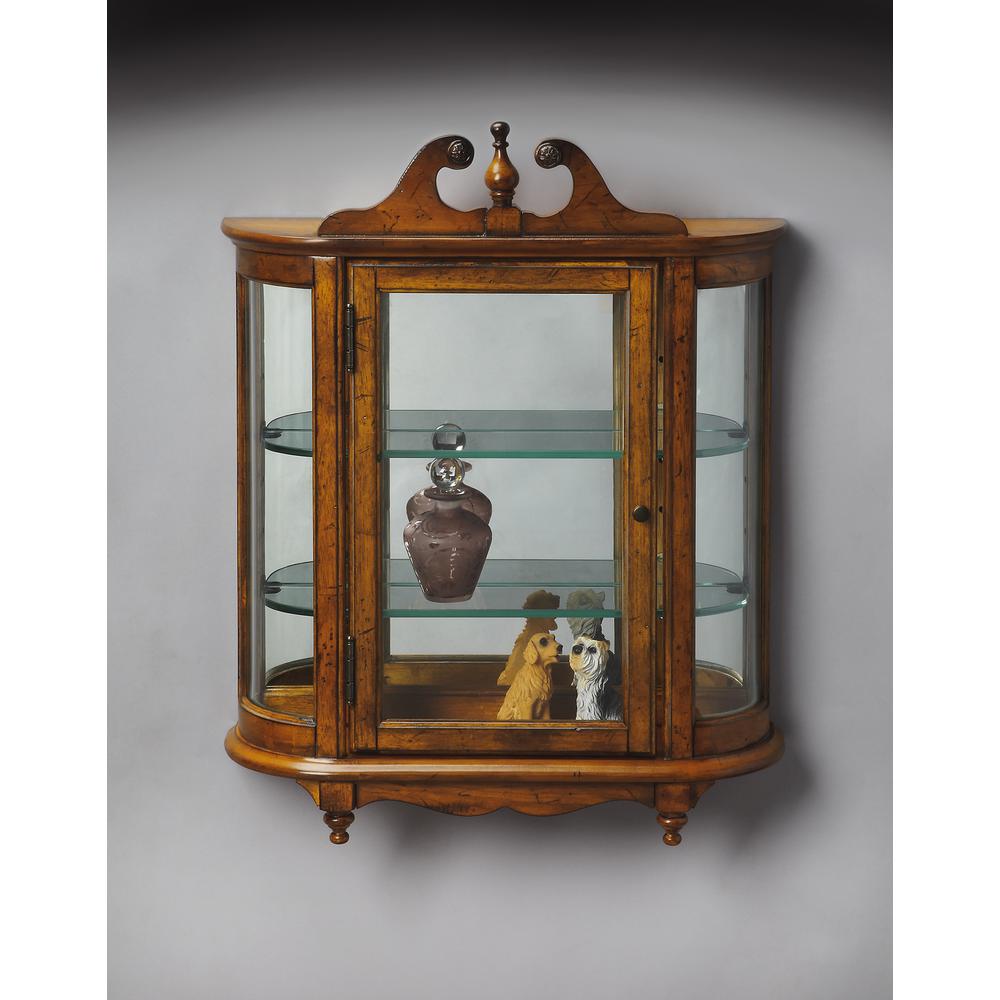 Melinda Wall Curio, Medium Brown