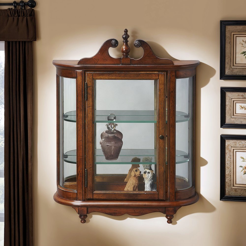 Melinda Wall Curio, Medium Brown