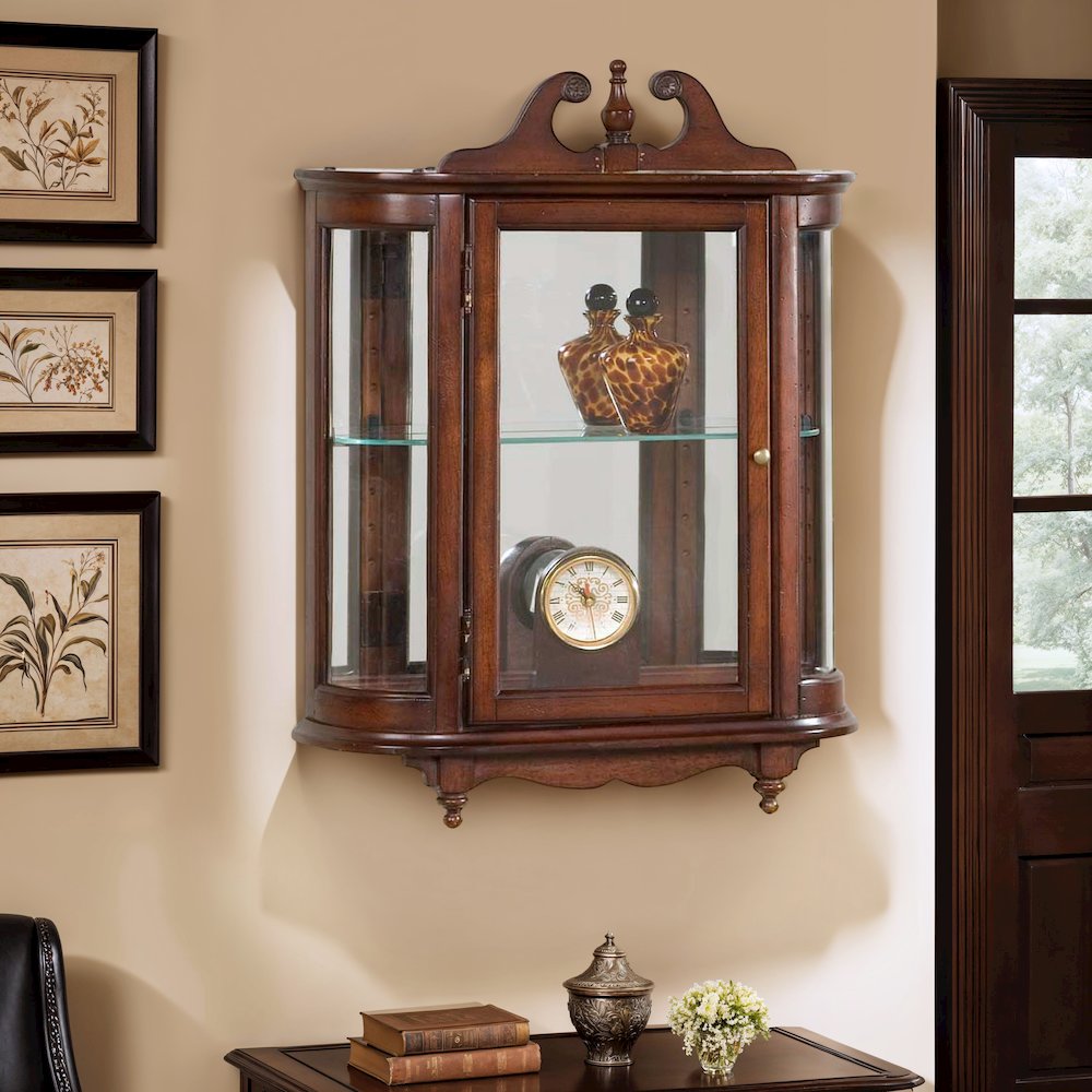 Melinda Wall Curio, Dark Brown