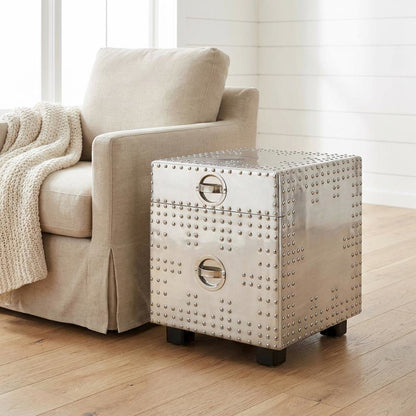 Industrial Chic Silver Metal File Cabinet For Office And Home Use