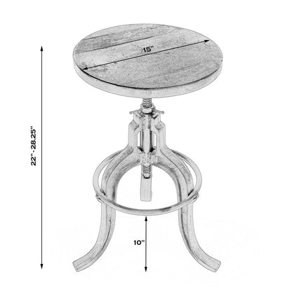 Gladney Iron Swivel 22" Bar Stool, Multi-Color