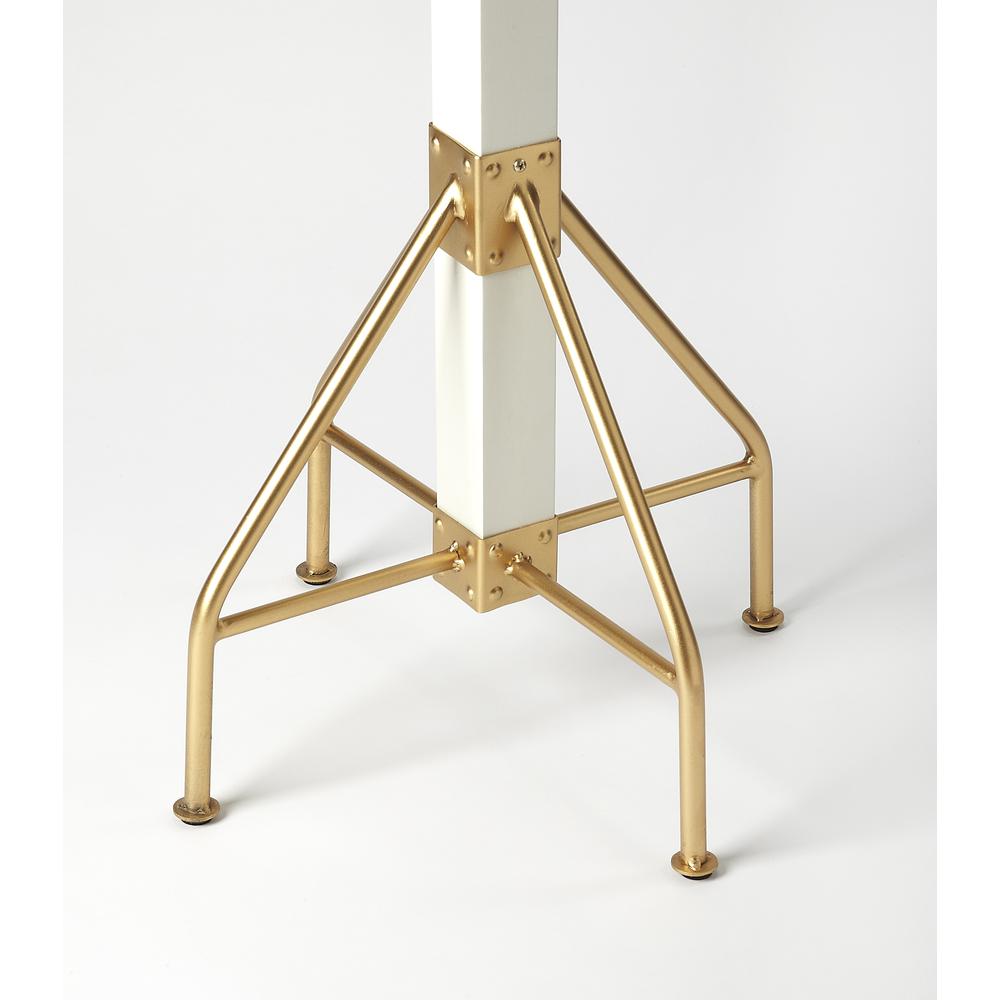 Logan Square & Coat Rack/Tree, Gold, White
