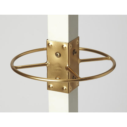 Logan Square & Coat Rack/Tree, Gold, White