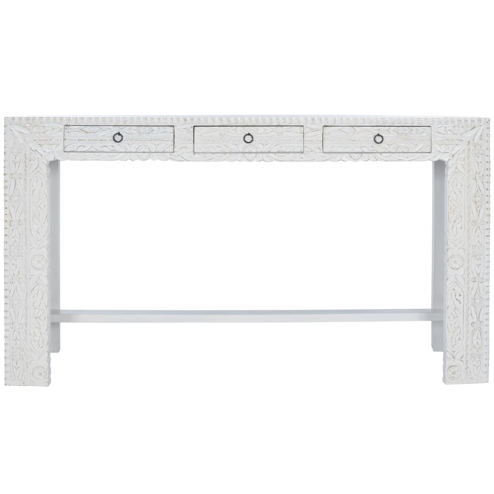 Janta Rectangular Console Table, White