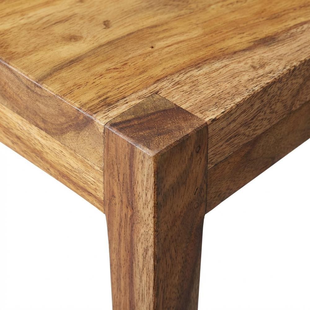 Distressed Wood Scatter Table, Mid-Century Modern Side Table, Brown