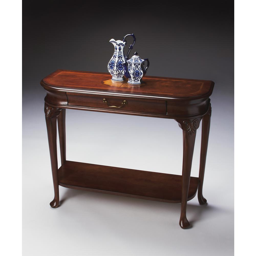 Ridgeland Console Table, Dark Brown