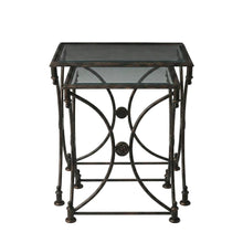 Metal Nesting Tables Set of 2, Transitional Side Table for Living Room