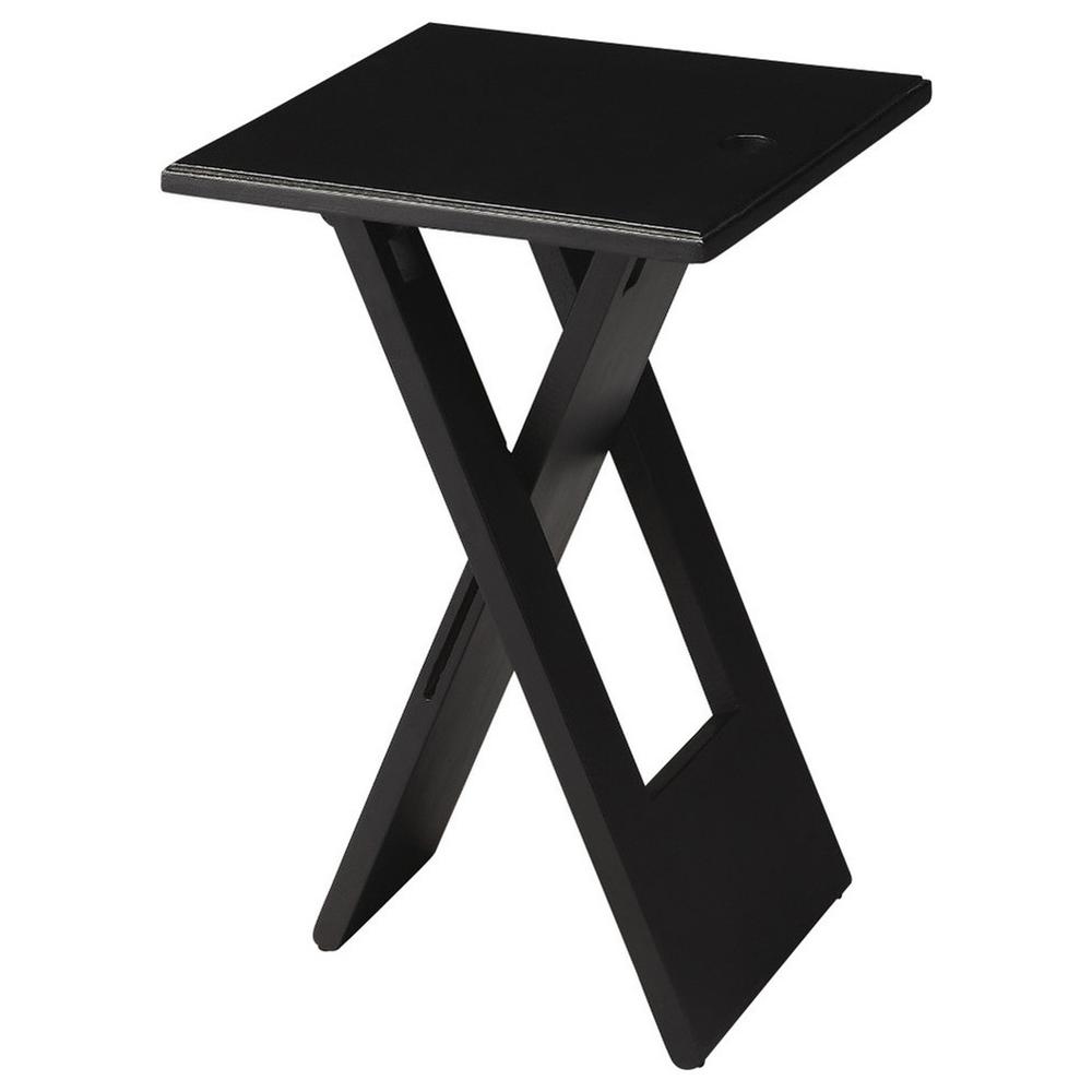 Hammond Folding Side Table, Black