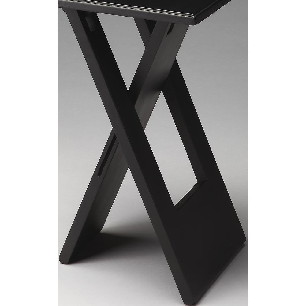 Hammond Folding Side Table, Black