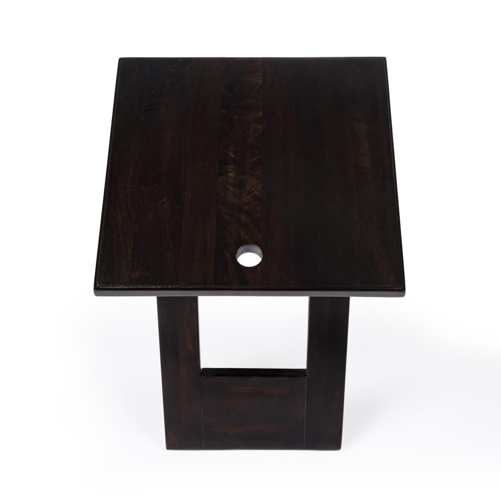 Hammond Folding Side Table, Dark Brown