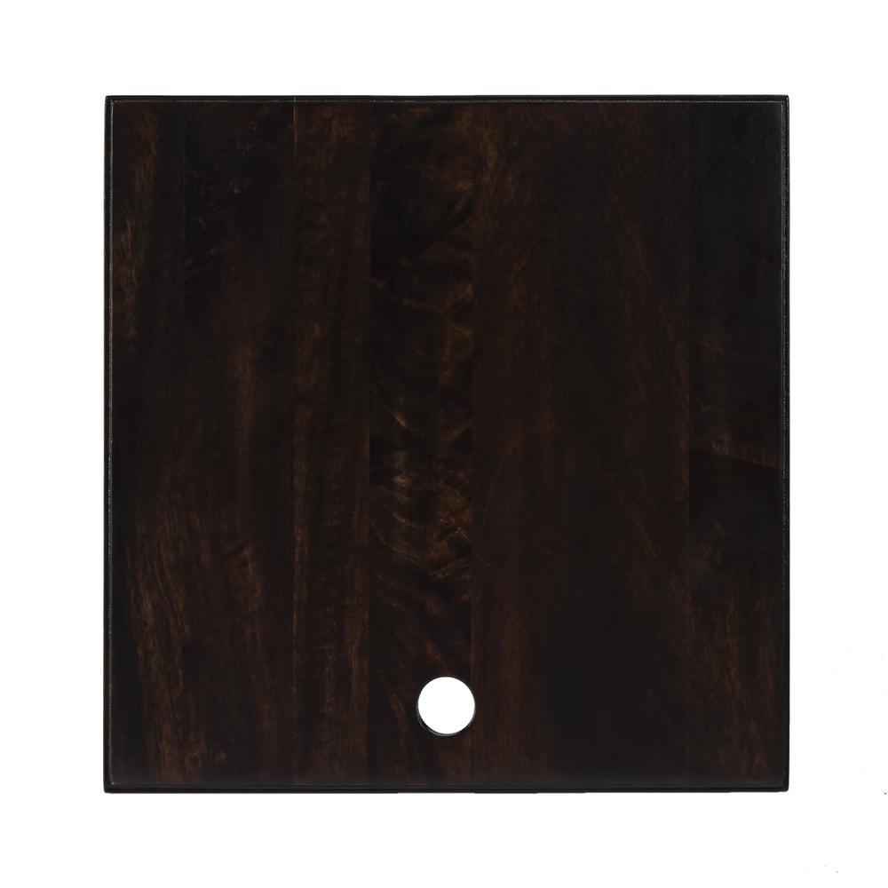 Hammond Folding Side Table, Dark Brown