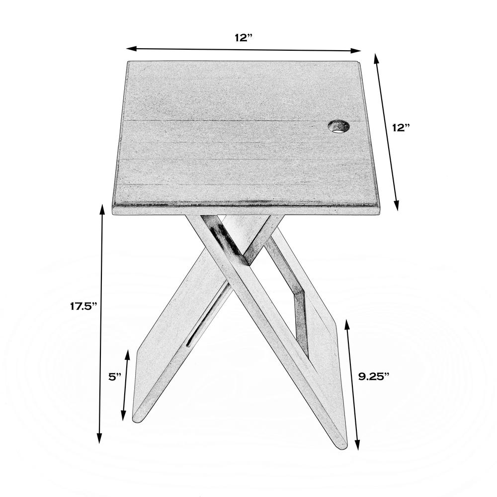 Hammond Folding Side Table, Dark Brown
