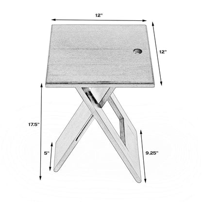Hammond Folding Side Table, Dark Brown