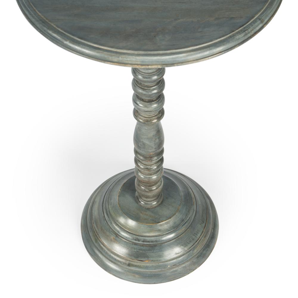 Dani Round Pedestal 16"W Side Table, Gray