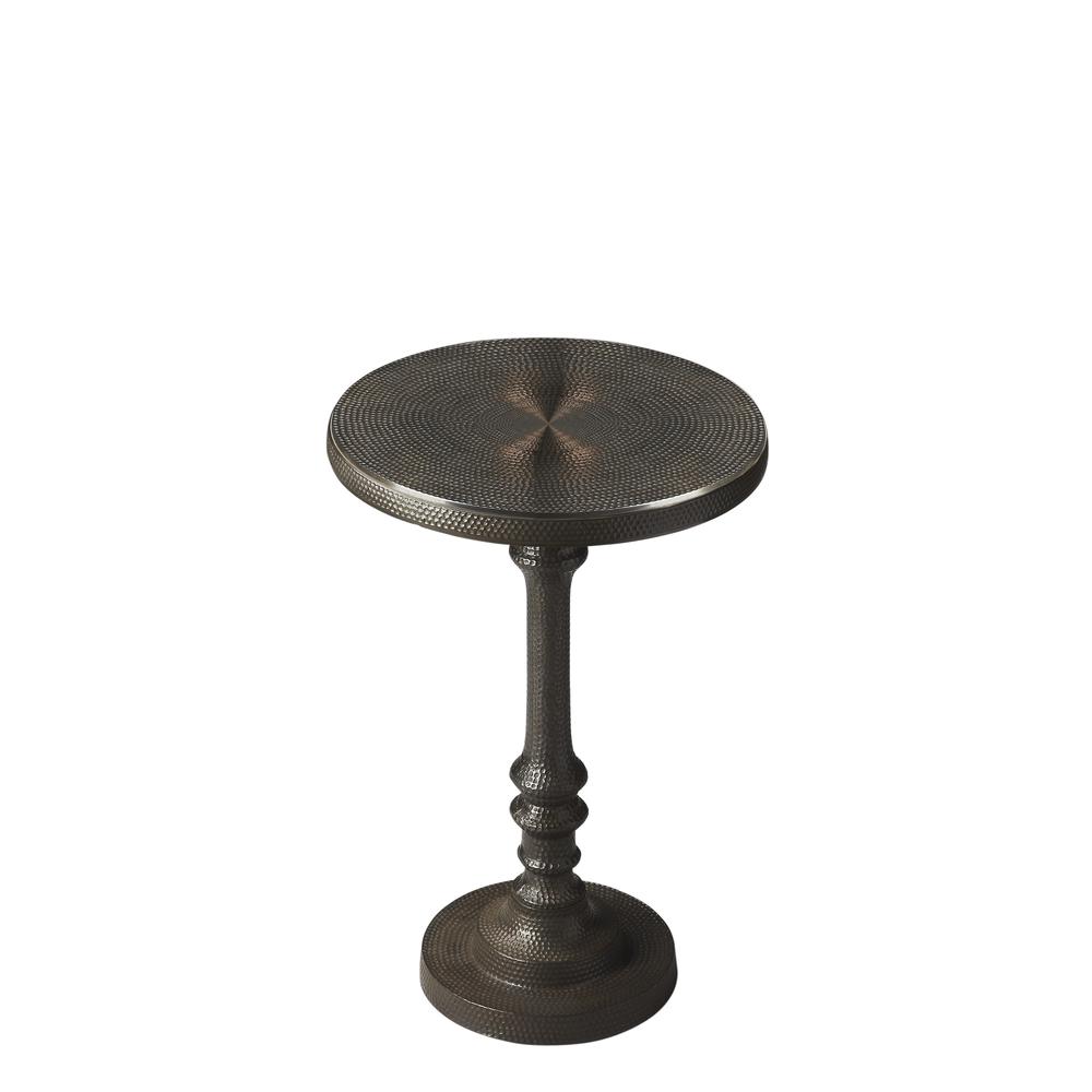 Tanya Metal Pedestal Side Table, Bronze