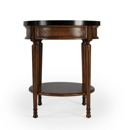 Sampson Side Table with Storage, Medium Brown