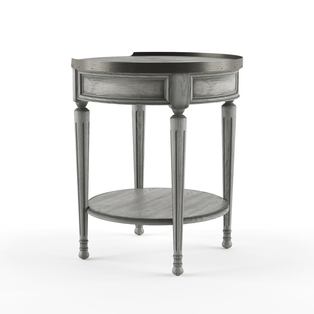 Sampson Side Table with Storage, Gray