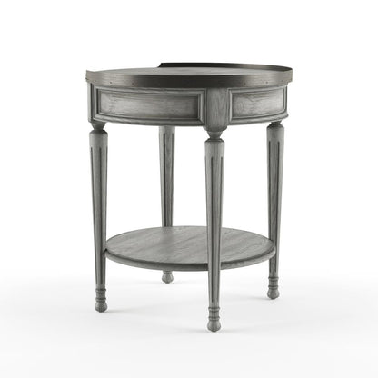 Sampson Side Table with Storage, Gray