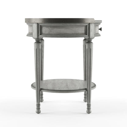 Sampson Side Table with Storage, Gray