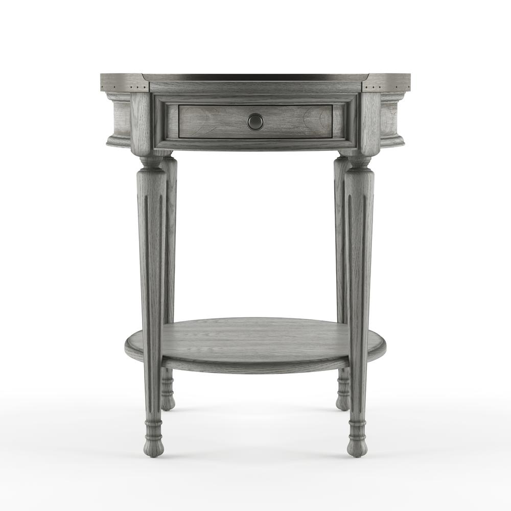 Sampson Side Table with Storage, Gray