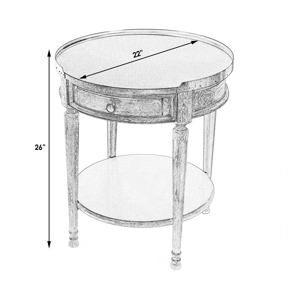 Sampson Side Table with Storage, Gray