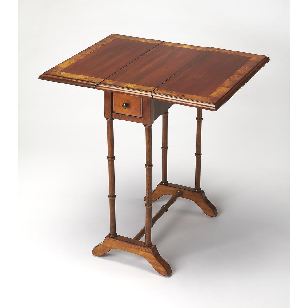 Darrow Drop-Leaf Side Table, Medium Brown