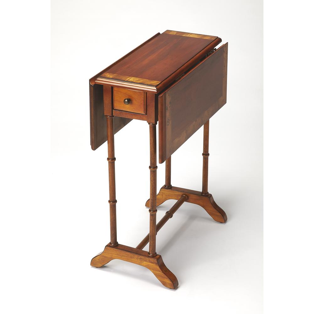 Darrow Drop-Leaf Side Table, Medium Brown