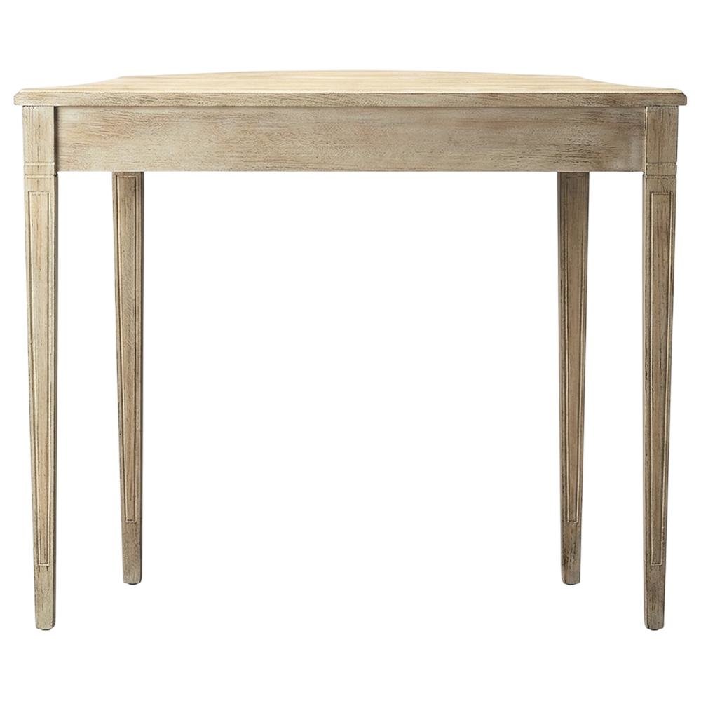 Demilune Console Table with Distressed Finish, Transitional Entryway Table