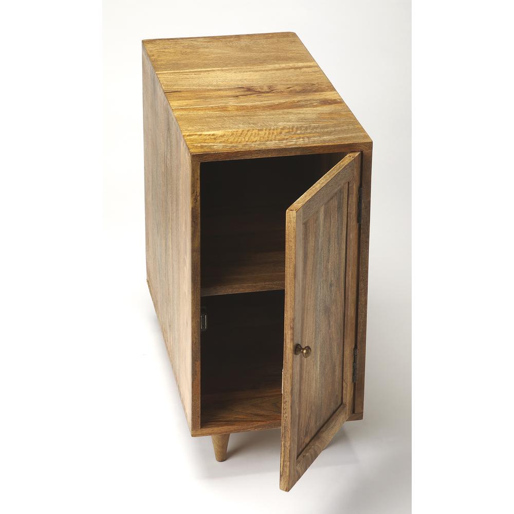 Conrad Modern End Table, Light Brown