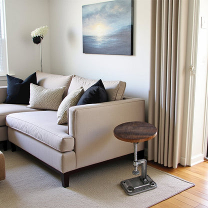 Adjustable Multicolor Pedestal Side Table for Drinks and Cocktails
