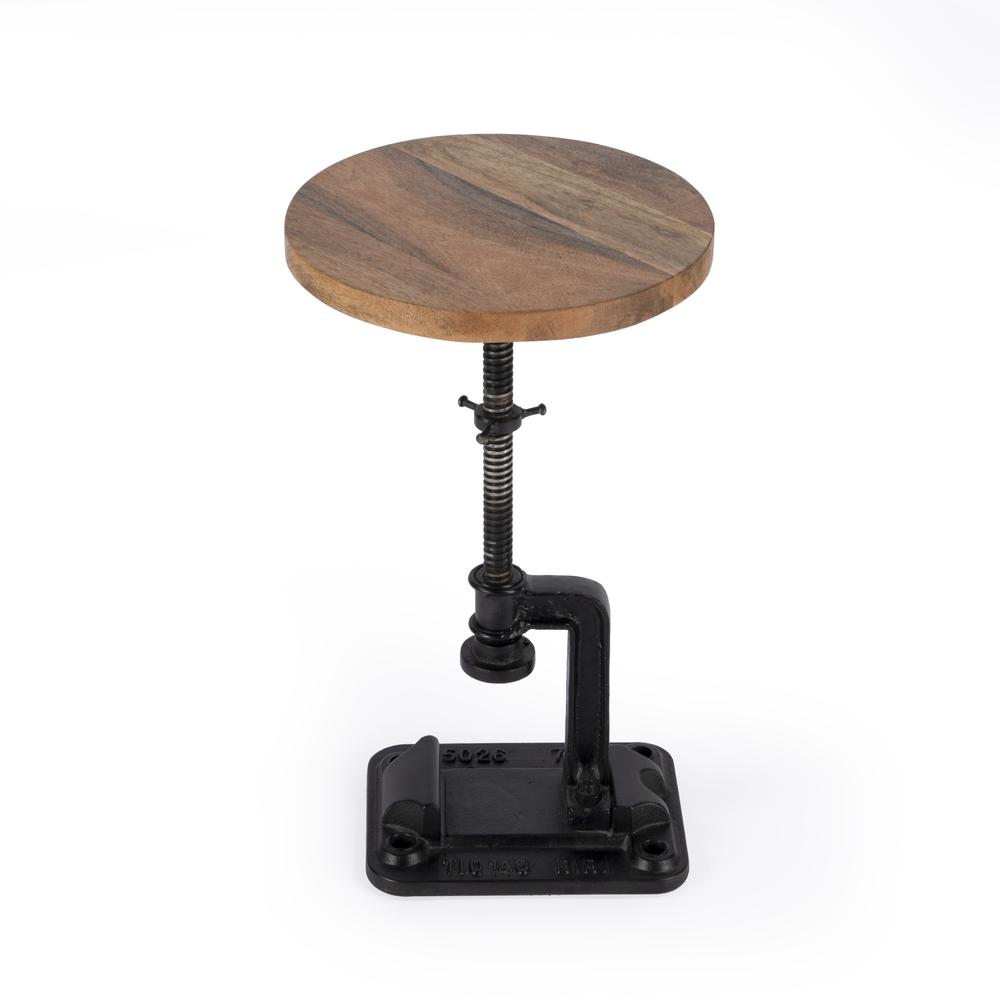 Ellis Adjustable Pedestal Side table, Multi-Color