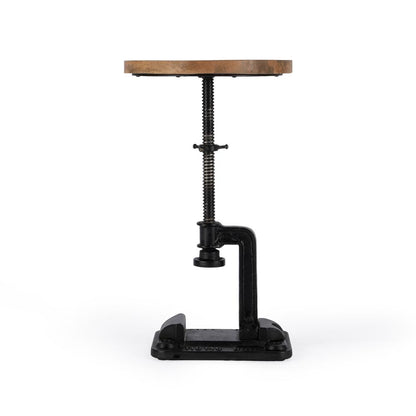 Ellis Adjustable Pedestal Side table, Multi-Color