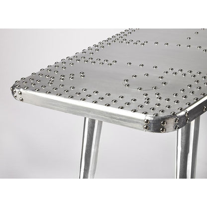 Midway Aviator Desk, Silver