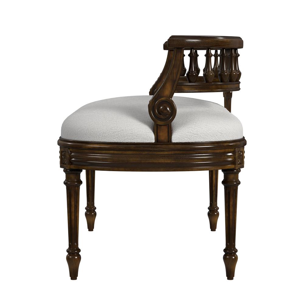 Hathaway 37" Upholstered Bench, Medium Brown