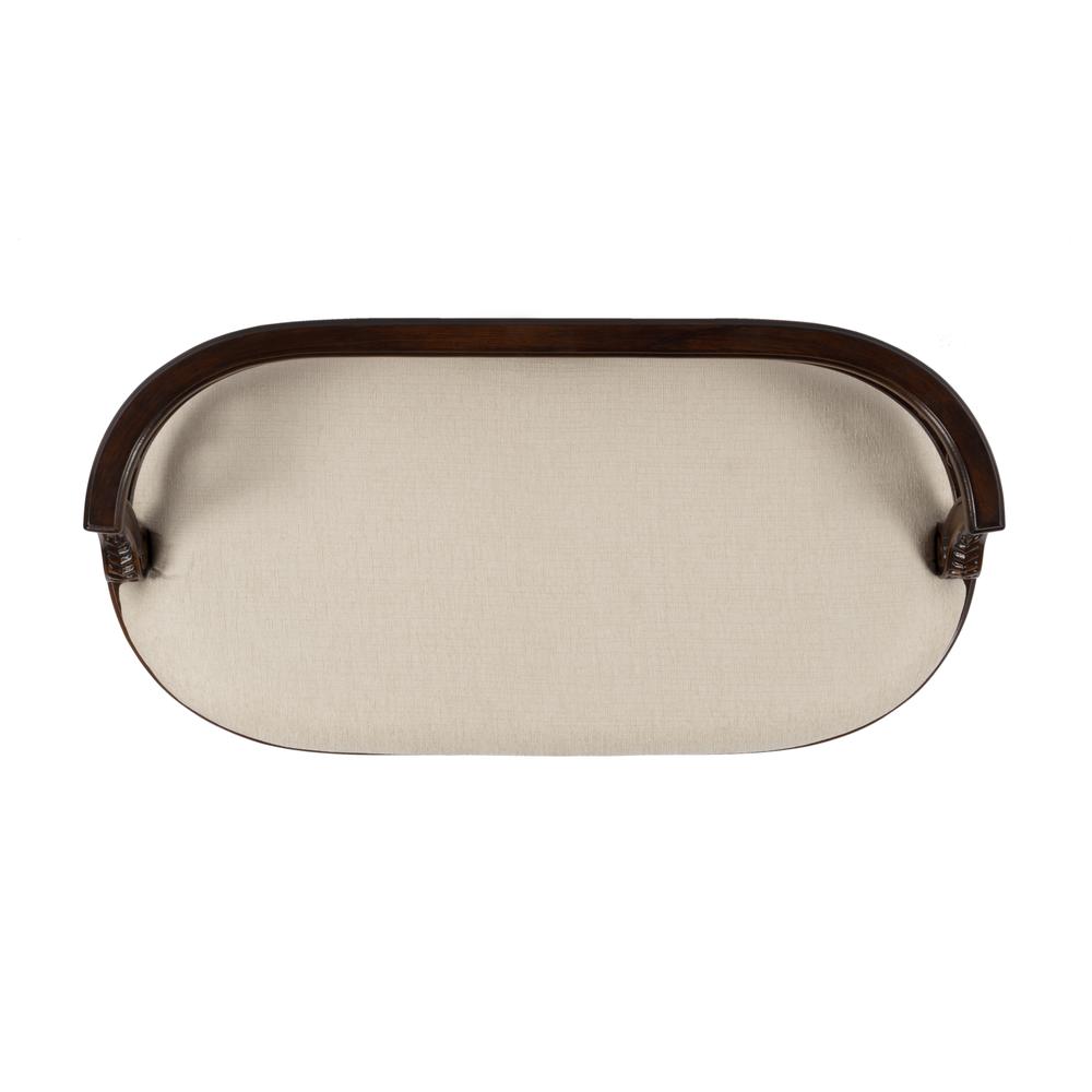 Hathaway 37" Upholstered Bench, Dark Brown