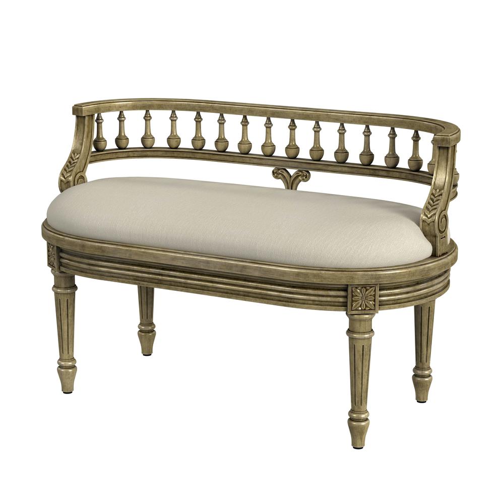 Hathaway 37" Upholstered Bench, Beige