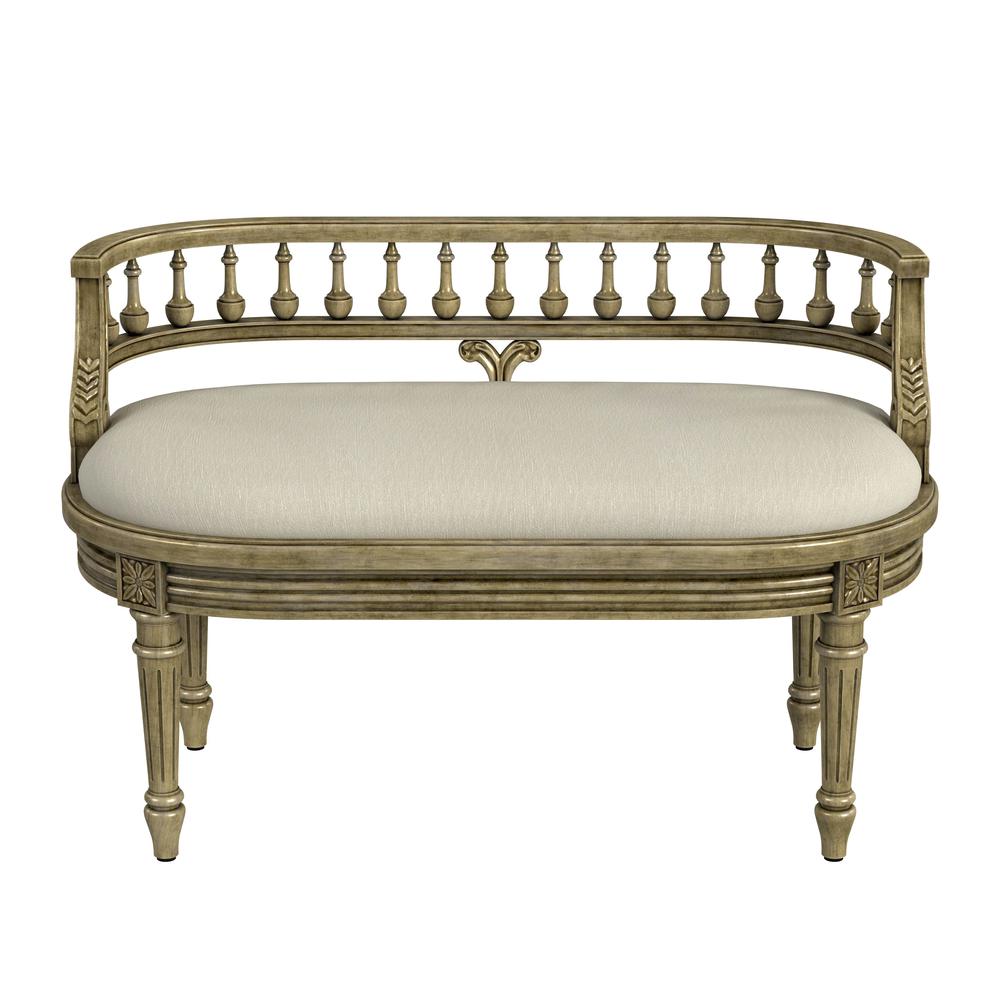 Hathaway 37" Upholstered Bench, Beige