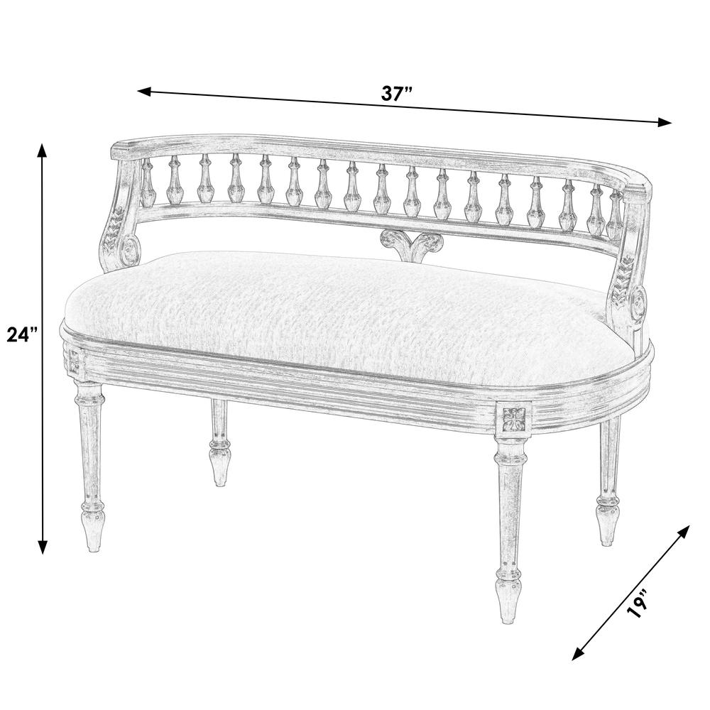 Hathaway 37" Upholstered Bench, Beige