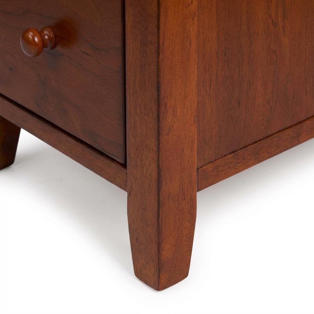 4-Drawer Chairside Chest with Storage, Transitional Side Table for Living Room