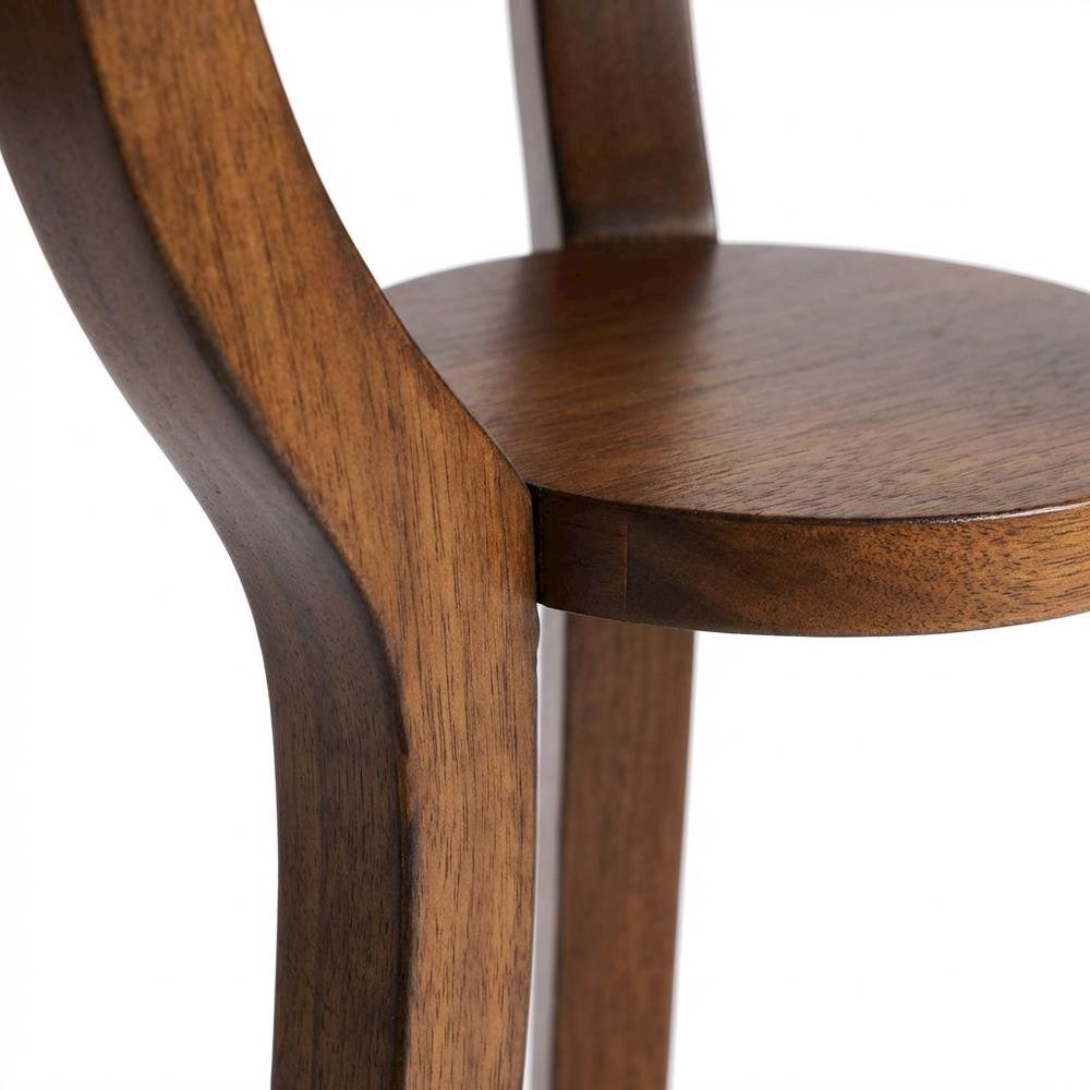 Round Accent Side Table, Traditional Distressed End Table, Olive Ash