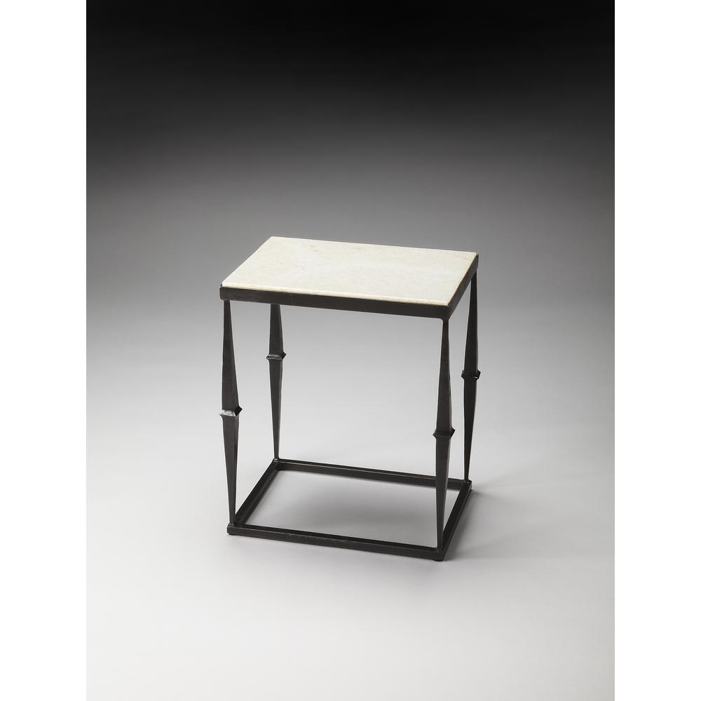 Jacoby Marble Side Table, Multi-Color