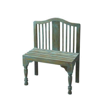 Roseland Solid Wood 30.25"W Bench, Blue