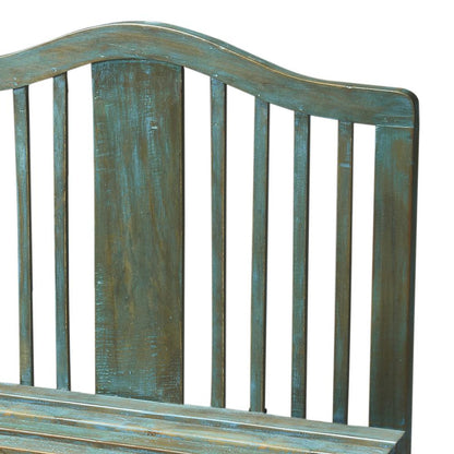 Roseland Solid Wood 30.25"W Bench, Blue