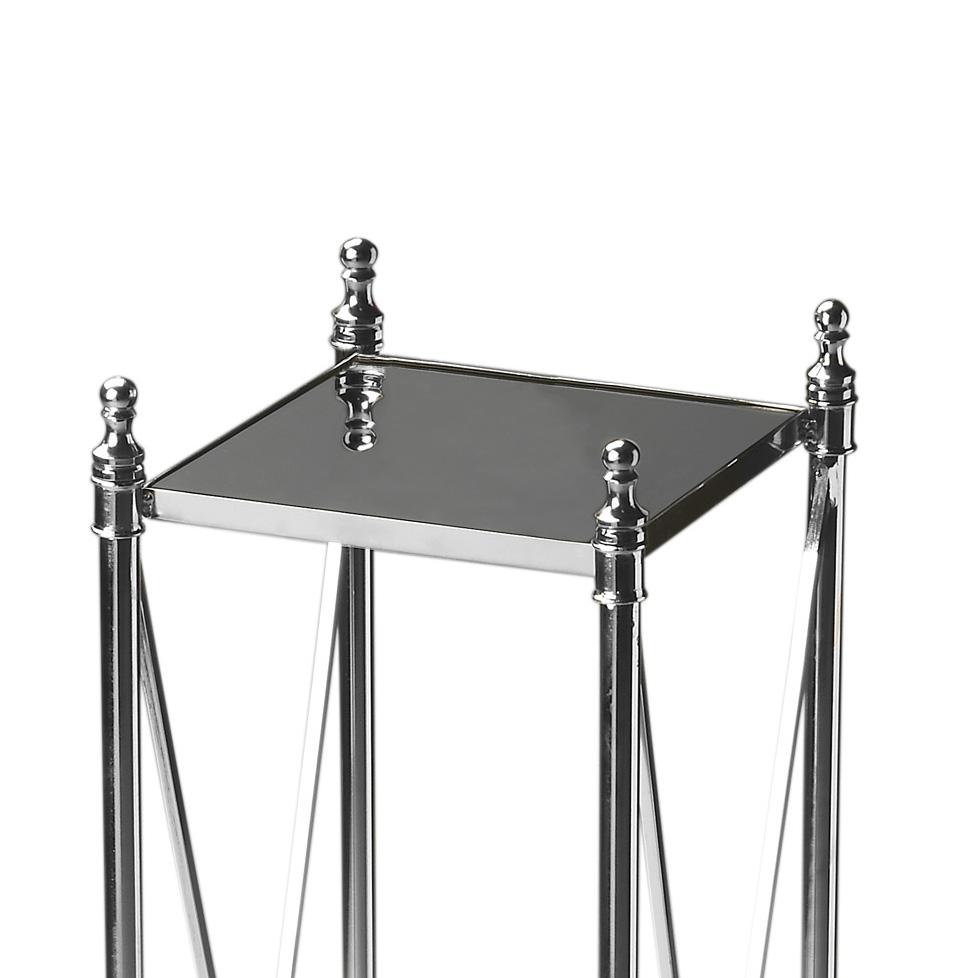 Deidre Glass & Metal Pedestal Plant Stand, Multi-Color