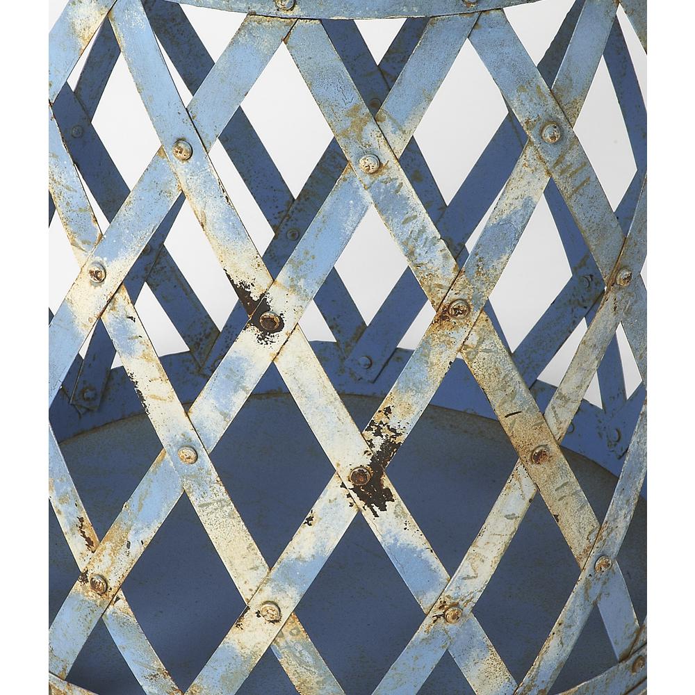 Bangor Iron Bunching Side Table, Blue