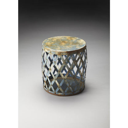 Bangor Iron Bunching Side Table, Blue