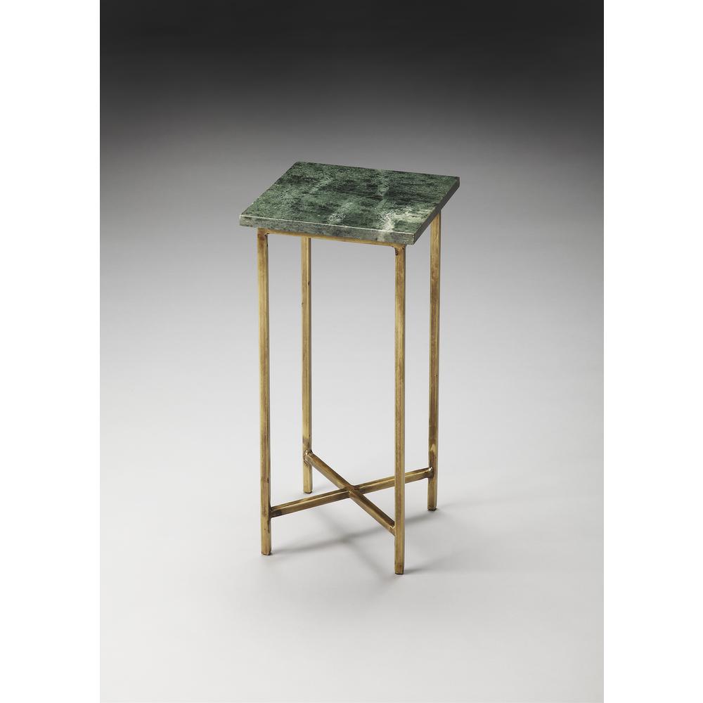 Versilia Green Marble Scatter Side  Table, Green