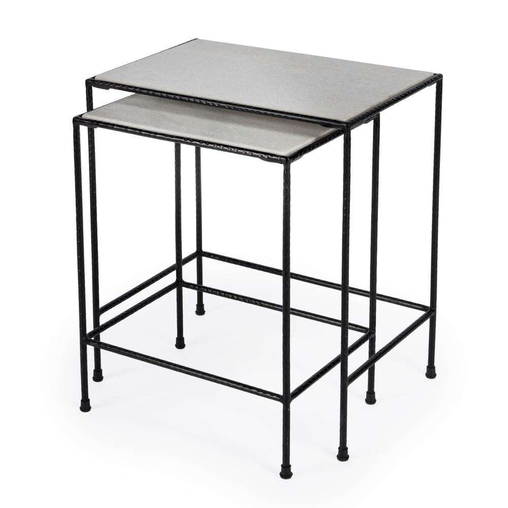 Carrera Nesting Tables, Black, Black and White
